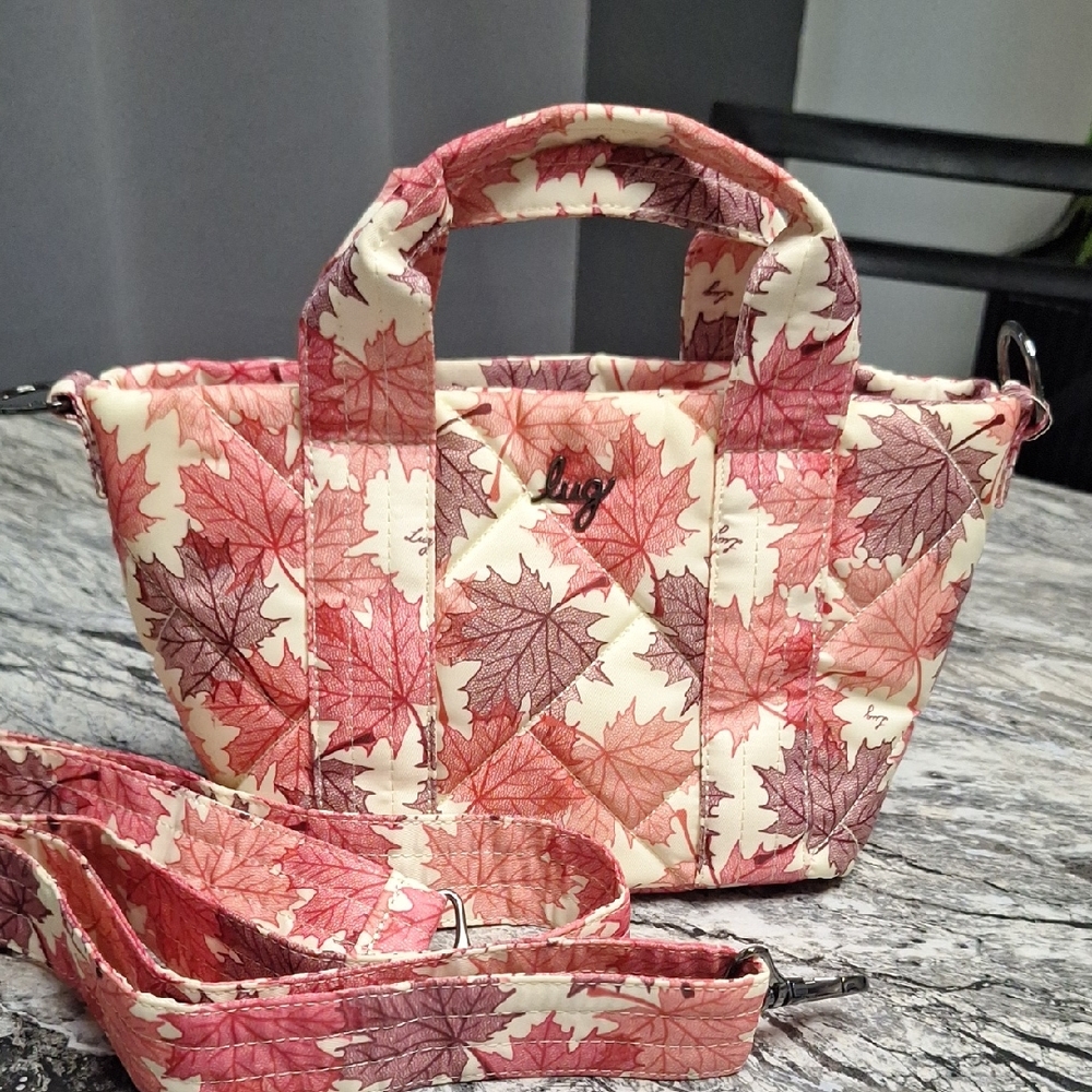 Lug Mini Dory Crossbody Satchel, Maples Cream, EUC